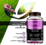 Colágeno en Gomitas | +
Ácido Hialurónico y
Biotina | 120 gomitas |
Sabor fresa