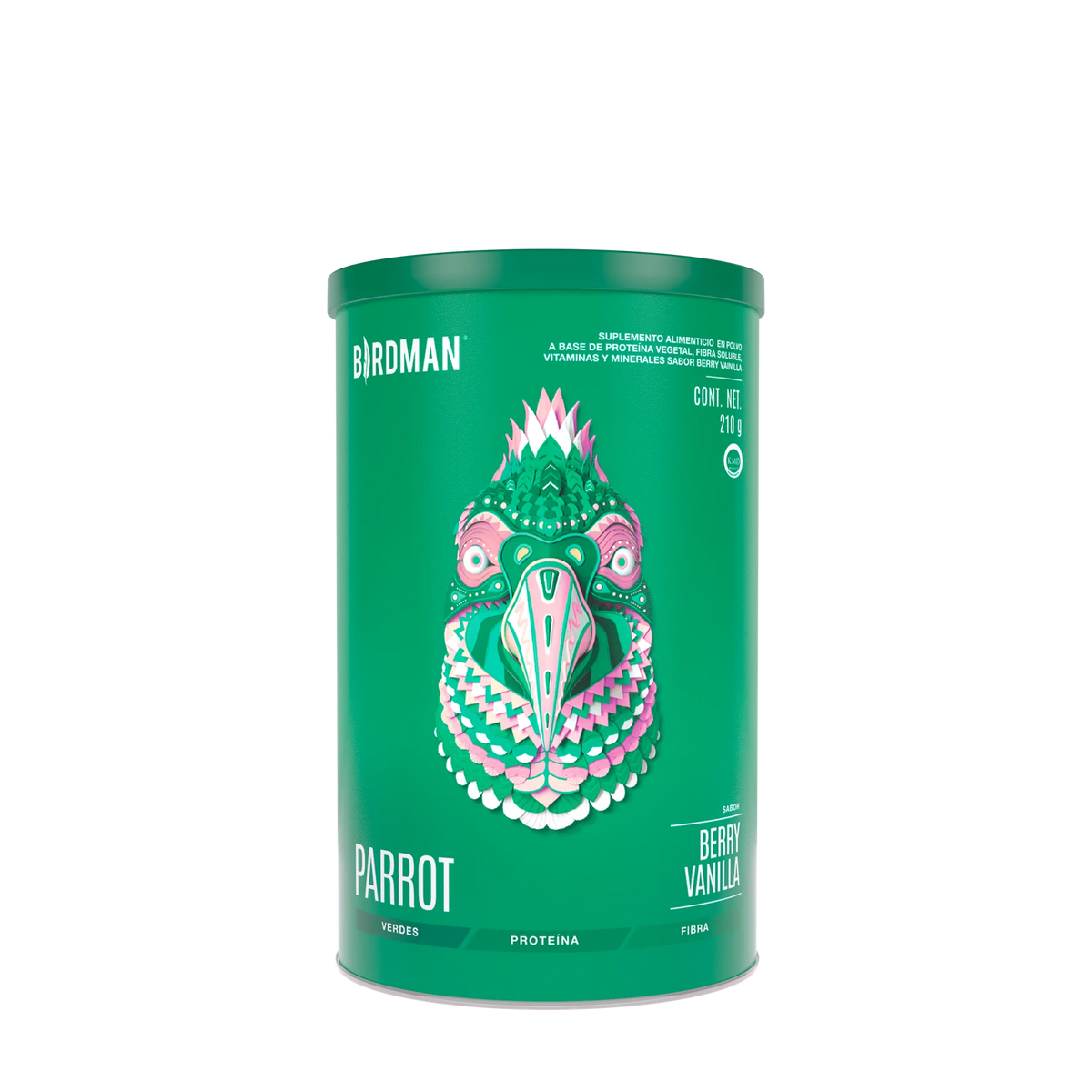 Parrot Greens & Protein Berry Vainilla 210 g - 7 Servicios