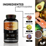 Omega 369 | Aceite de pescado, Oliva y Linaza I
180 cápsulas