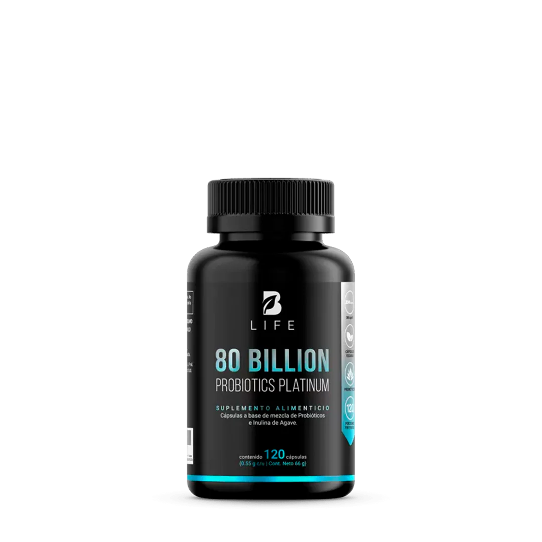 80 Billion Probiotics Platinum | 80 Billones de Probióticos Platinum 120 Caps | 550 mg