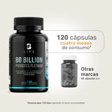 80 Billion Probiotics Platinum | 80 Billones de Probióticos Platinum 120 Caps | 550 mg