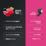 Athletic Sport Tape | Cinta Kinesiológica 4  rollos Nude