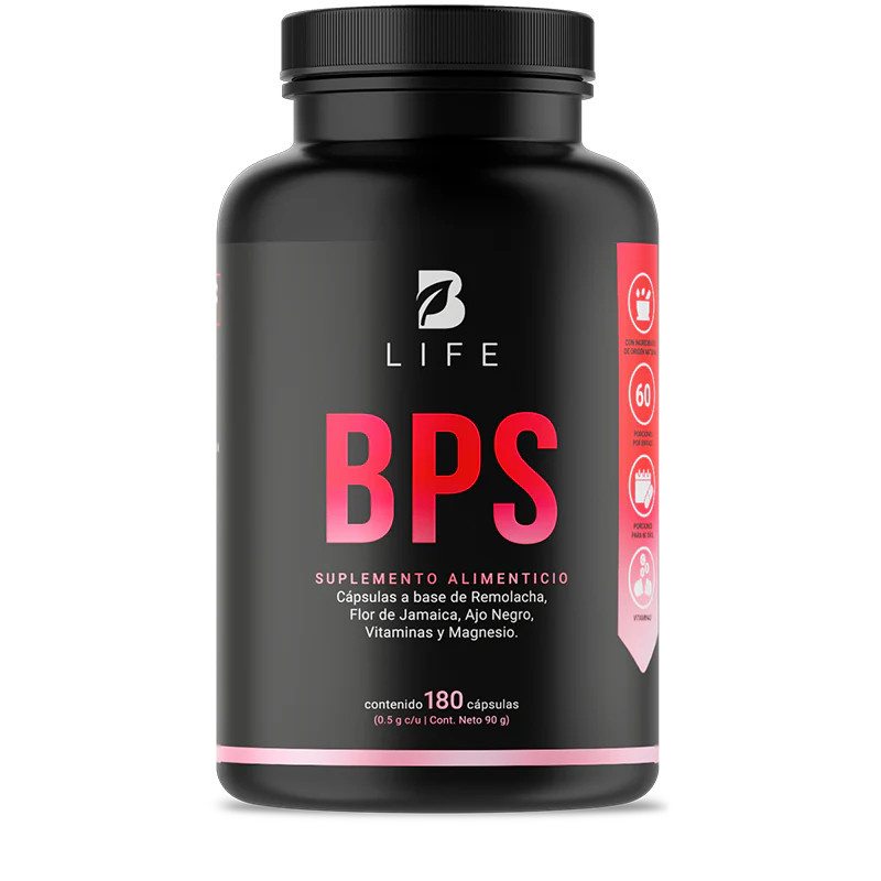BPS | Mezcla de Remolacha, Vitamina B y Magnesio 180 Cápsulas | 500 mg