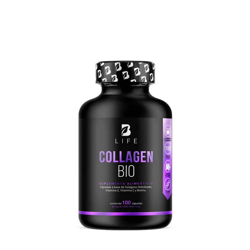 Collagen Bio | Colágeno Hidrolizado + Biotina 100 Cápsulas | 500 mg
