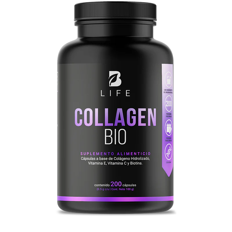 Collagen Bio | Colágeno Hidrolizado + Biotina 200 Caps | 500 mg