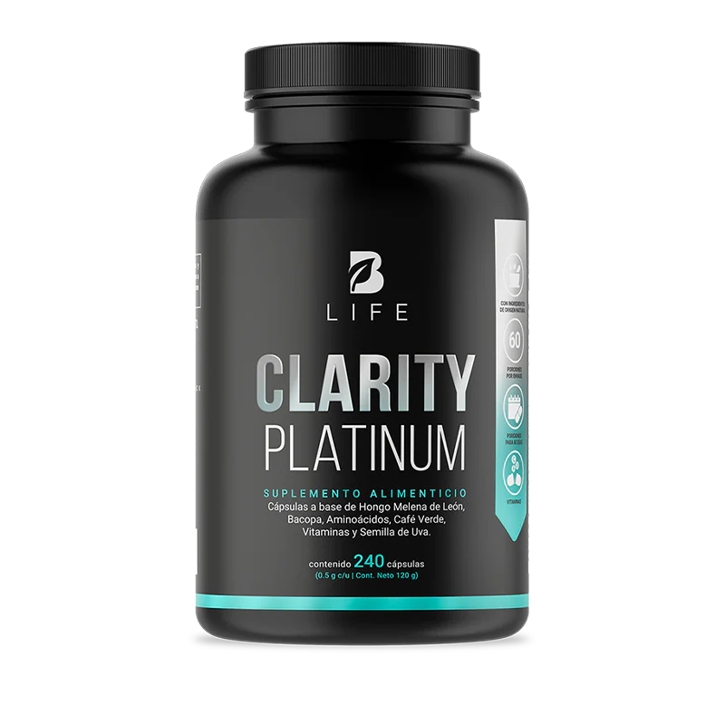 Clarity Platinum | Fórmula a base de L-Tirosina y L-Teanina 240 Caps | 500 mg