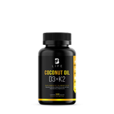Coconut Oil D3+K2 | Aceite de Coco, Vitamina D3 y K2 300 Caps | 500 mg