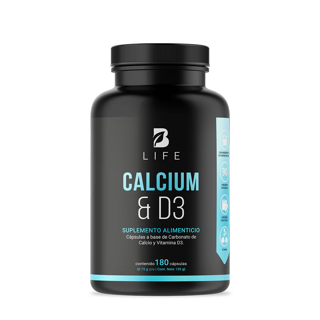 Calcium & D3 | Calcio & Vitamina D3 180 caps | 750 mg