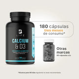 Calcium & D3 | Calcio & Vitamina D3 180 caps | 750 mg