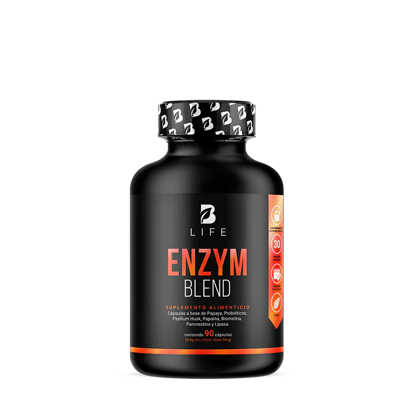 Enzym Blend | Enzimas Digestivas 90 Cápsulas | 600 mg