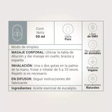 Essential Oil Eucalyptus | Aceite Esencial de Eucalipto 50 ml