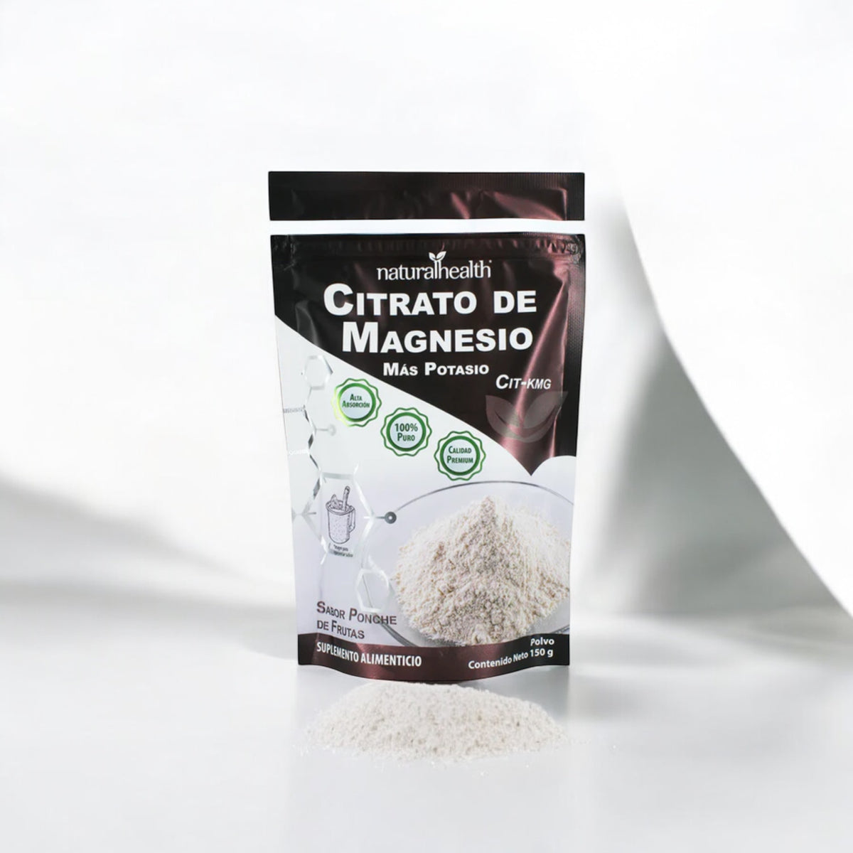 CITRATO DE MAGNESIO Y CITRATO DE POTASIO,  SABOR PONCHE DE FRUTAS, BOLSA CON 150 G
