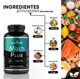 Multiplus |
Multivitamínico con
Magnesio, Zinc, Vitamina D3+K2 | 120 cápsulas