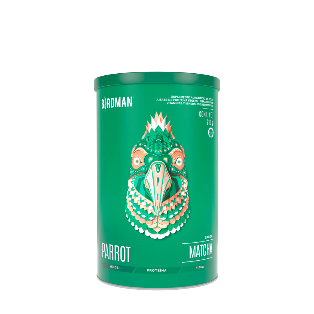 Parrot Greens & Protein Matcha 210 g - 7 Servicios