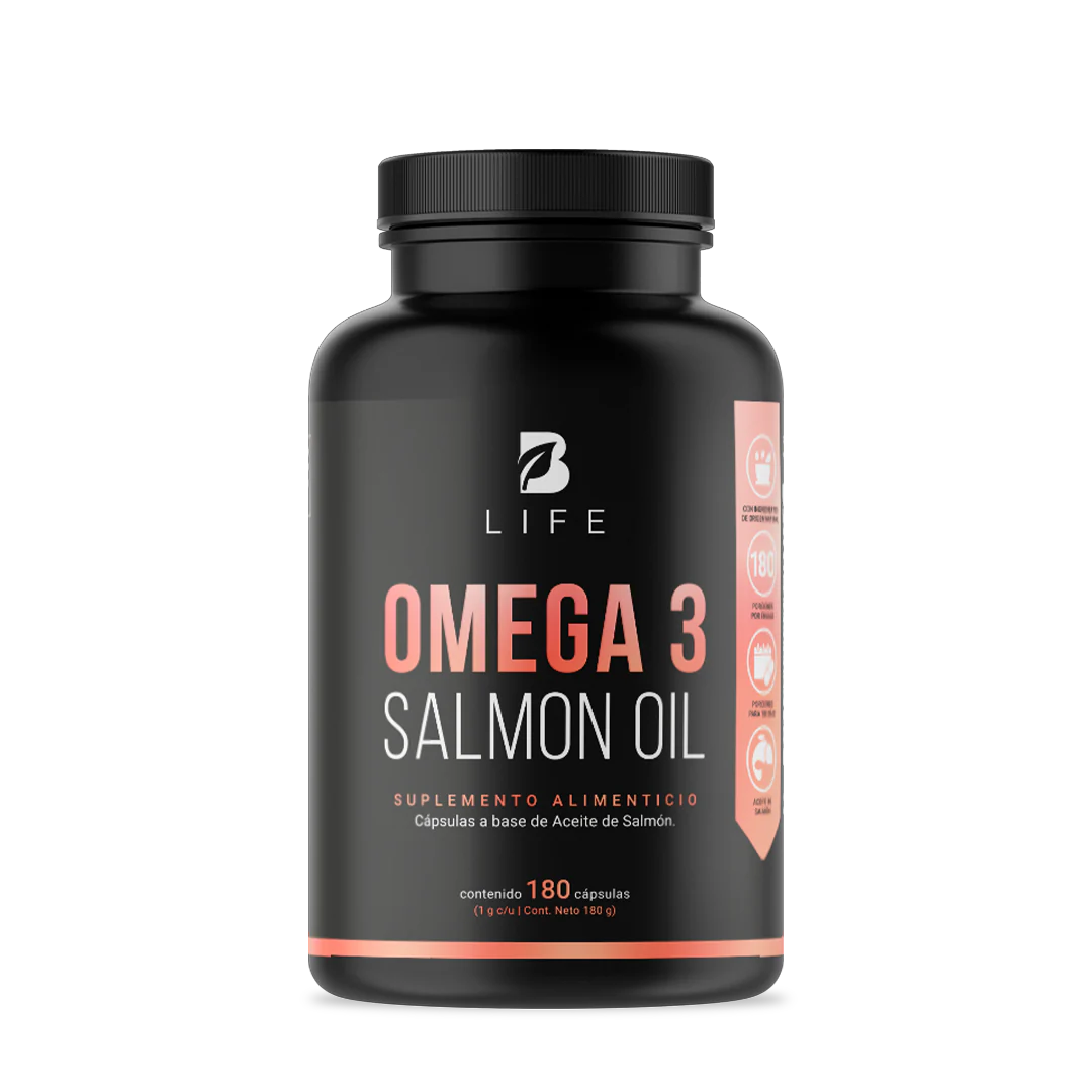 Omega 3 Salmon Oil | Omega 3 Aceite Puro de Salmón 180 Caps | 1000 mg