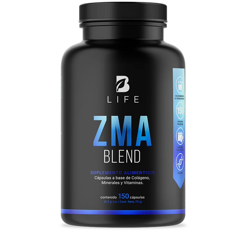 ZMA Blend | Mezcla de Zinc + Vitamina B6 y C 150 Caps | 500 mg